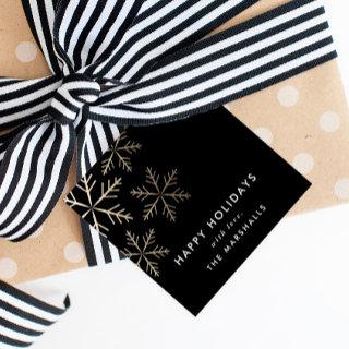 Classic Snowflake Faux Foil Holiday Favor Tags