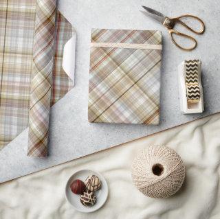 Classic Taupe Beige Brown Gray White Gingham