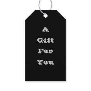 Classic Timeless Traditional Black Solid Color Gift Tags