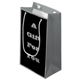 Classic Timeless Traditional Black Solid Color Small Gift Bag