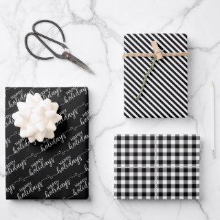 Classic Traditional Black And White Plaid  Sheets