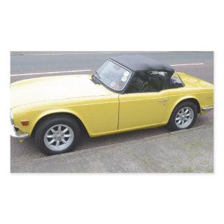 Classic Triumph TR6 Sportscar Rectangular Sticker