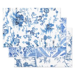 Classic Vintage Blue and White Pagoda Chinoiserie  Sheets