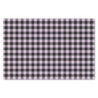 Classic Violet Pink And Black Plaid Check Pattern Tissue Paper