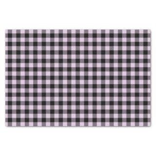 Classic Violet Pink And Black Plaid Check Pattern Tissue Paper