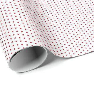 Classic White And Red Tiny Polka Dots Christmas