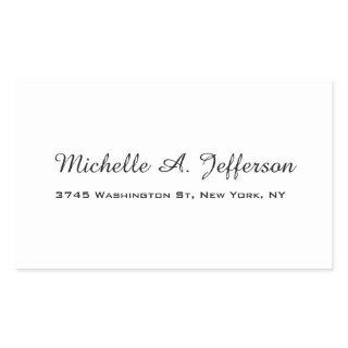 Classical Handwriting Creative Trendy White Rectangular Sticker