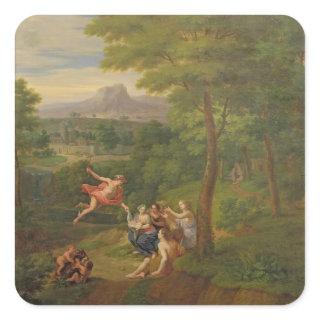 Classical Landscape with Mercury Overseeing the Bi Square Sticker