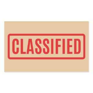 Classified Rectangular Sticker