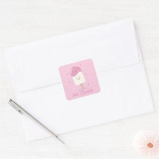 Classroom Valentine's Day Cool Popsicle Square Sticker