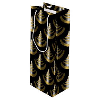 Classy Art Deco | Black and Gold Wine Gift Bag