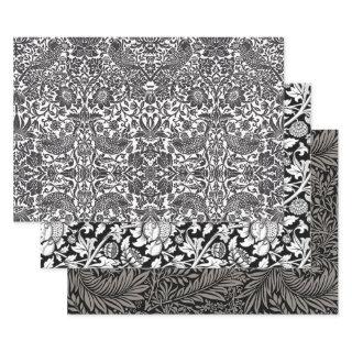 CLASSY BLACK WILL MORRIS HEAVY WEIGHT DECOUPAGE  SHEETS