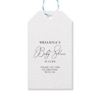Classy Chic Minimalist Baby Shower Gift Tags