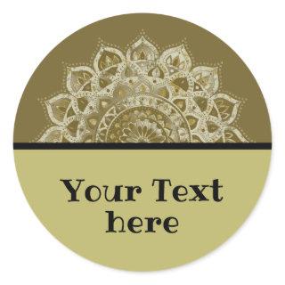 Classy Colorfully Mandala India Style 4 Classic Round Sticker
