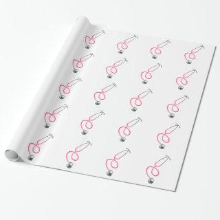 Classy Pink Stethoscope Medical Theme