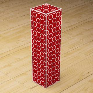 Classy Red Polkadot Pattern Birthday Gift  Wine Box