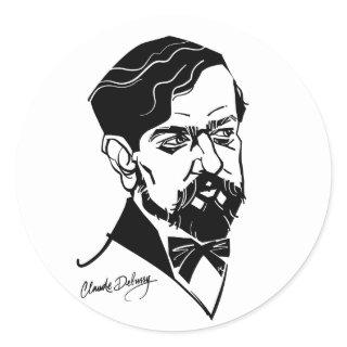 Claude Debussy Classic Round Sticker