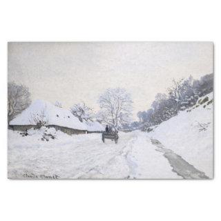 Claude Monet - Cart on the Snowy Road at Honfleur Tissue Paper