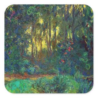Claude Monet - Corner of a Pond with Waterlilies Square Sticker