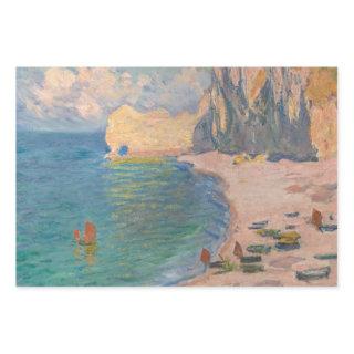 Claude Monet - Etretat: Beach and Falaise d'Amont  Sheets