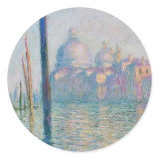 Claude Monet Grand Canal Venice Italy Travel Classic Round Sticker