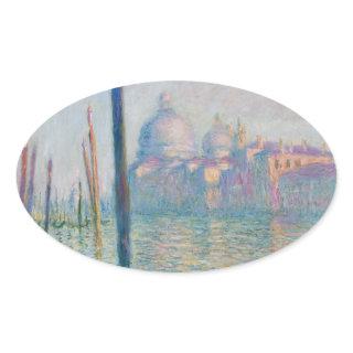 Claude Monet Grand Canal Venice Italy Travel Oval Sticker