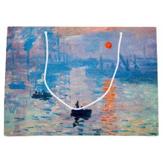 Claude Monet - Impression, Sunrise Large Gift Bag