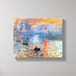 Claude Monet Impression Sunrise Poster Canvas Print
