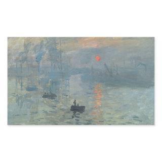 Claude Monet Impression Sunrise Soleil Levant Rectangular Sticker