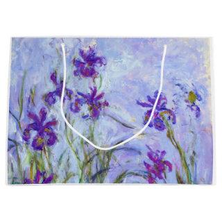 Claude Monet - Lilac Irises / Iris Mauves Large Gift Bag