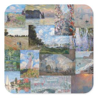 Claude Monet - Masterpieces Patchwork Square Sticker