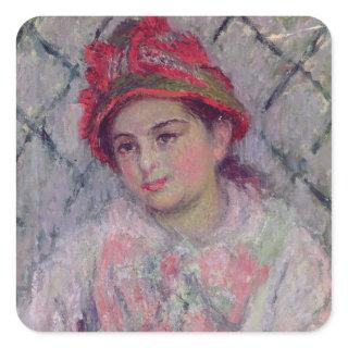 Claude Monet | Portrait of Blanche Hoschede Square Sticker
