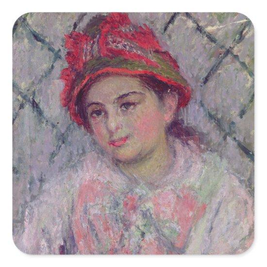 Claude Monet | Portrait of Blanche Hoschede Square Sticker