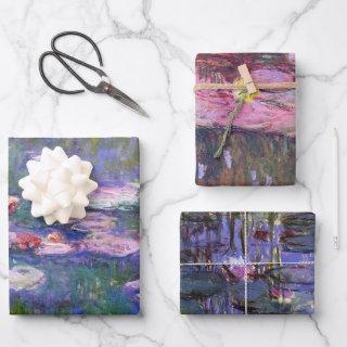 Claude Monet Purple & Pink Water Lilies  Sheets