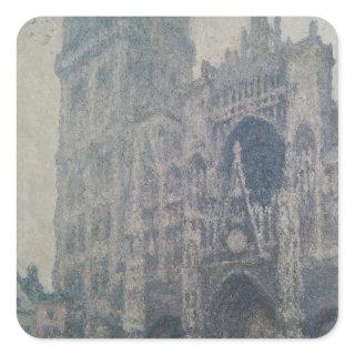 Claude Monet | Rouen Cathedral, West Portal Square Sticker