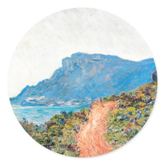 Claude Monet The Corniche near Monaco Classic Round Sticker