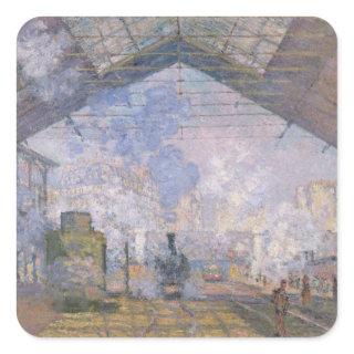 Claude Monet | The Gare St. Lazare, 1877 Square Sticker