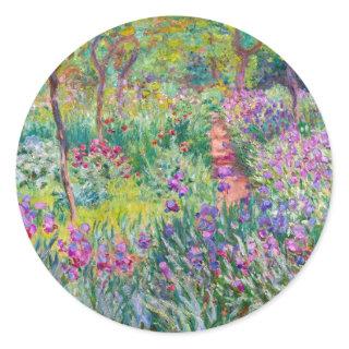 Claude Monet - The Iris Garden at Giverny Classic Round Sticker