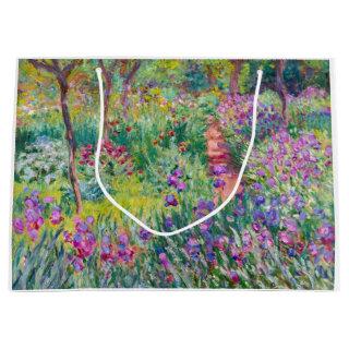 Claude Monet - The Iris Garden at Giverny Large Gift Bag