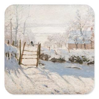 Claude Monet - The Magpie Square Sticker