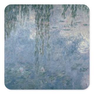 Claude Monet | Waterlilies: Weeping Willows, 1914 Square Sticker