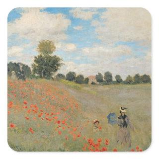 Claude Monet | Wild Poppies, near Argenteuil Square Sticker