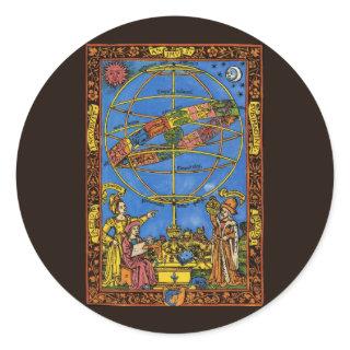 Claudius Ptolemy Astronomer, Vintage Celestial  Classic Round Sticker