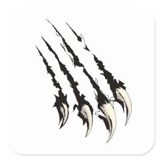 Claw Scratch - Mysterious Animal Square Sticker