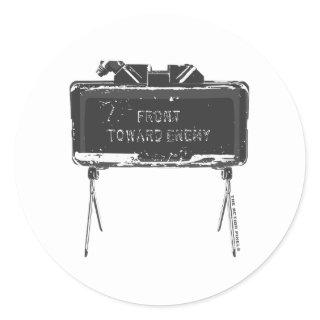 Claymore "Front Toward Enemy" Sitcker Classic Round Sticker