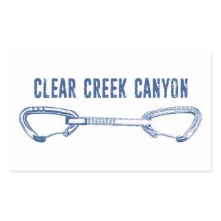 Clear Creek Canyon Colorado Climbing Quickdraw Rectangular Sticker