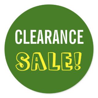 "CLEARANCE SALE!" Round Sticker