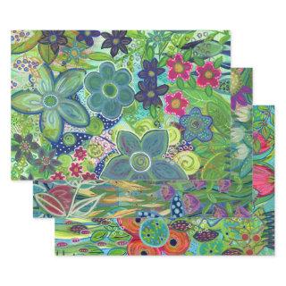 Clematis, Celebration and Daisy Gift Wrap Set