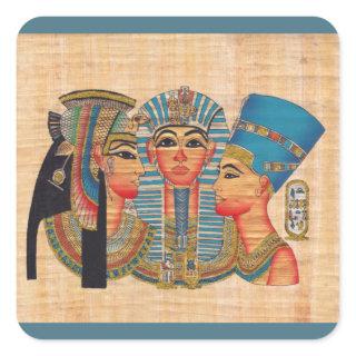 CLEOPATRA Egyptian Queen Vintage Style Artwork Square Sticker