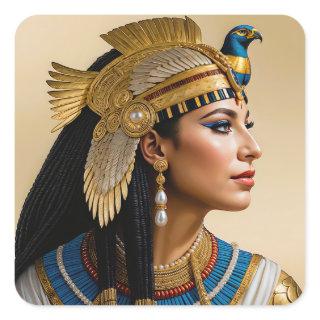 “Cleopatra VII's Realism: A Portrait”  Square Sticker